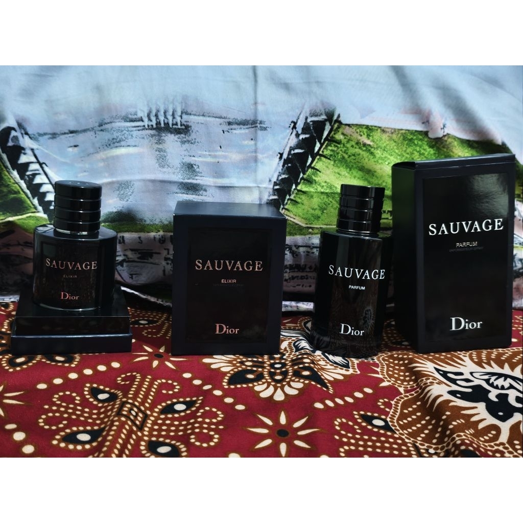 dior sauvage parfum 100ml + dior sauvage elixir 60ml