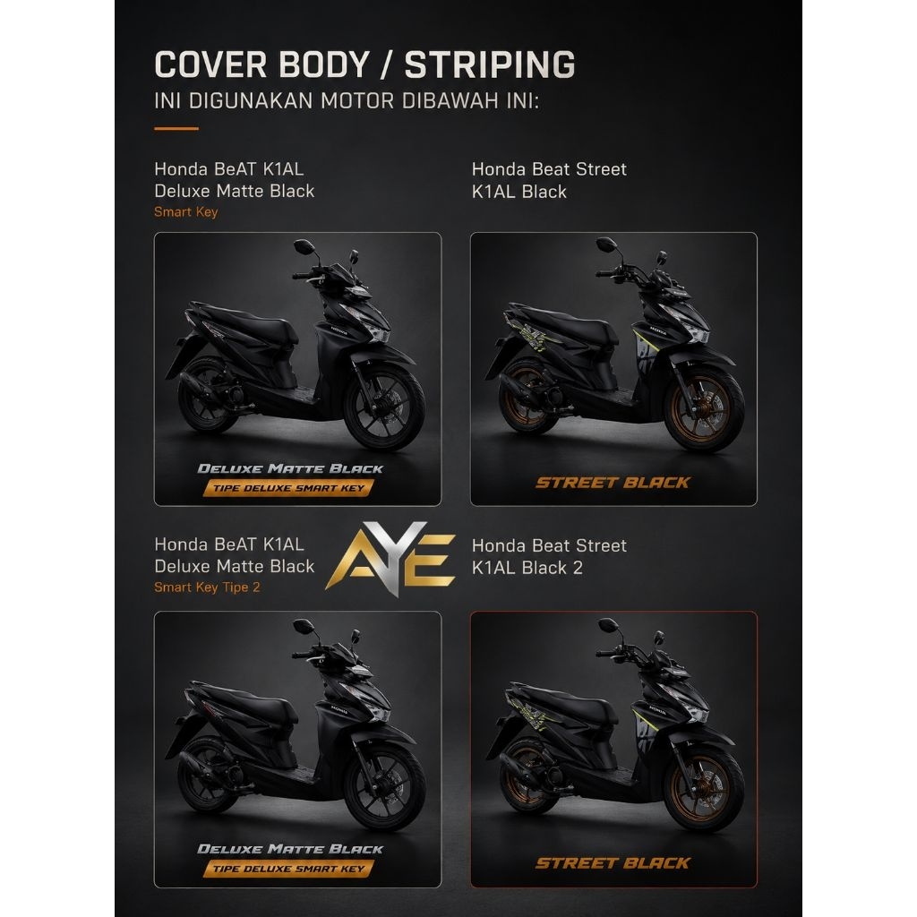 COVER BODY KANAN HITAM DOF BEAT K1AL 83500 K1A N80MGB