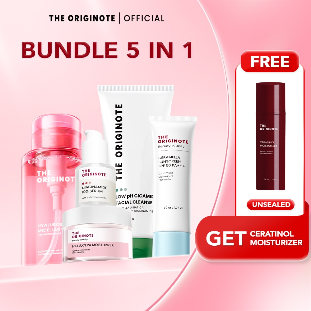 [B5G6] The Originote Special Bundle 5in1 | Skincare Set Micellar Water Facial Wash Moisturizer Sunsc