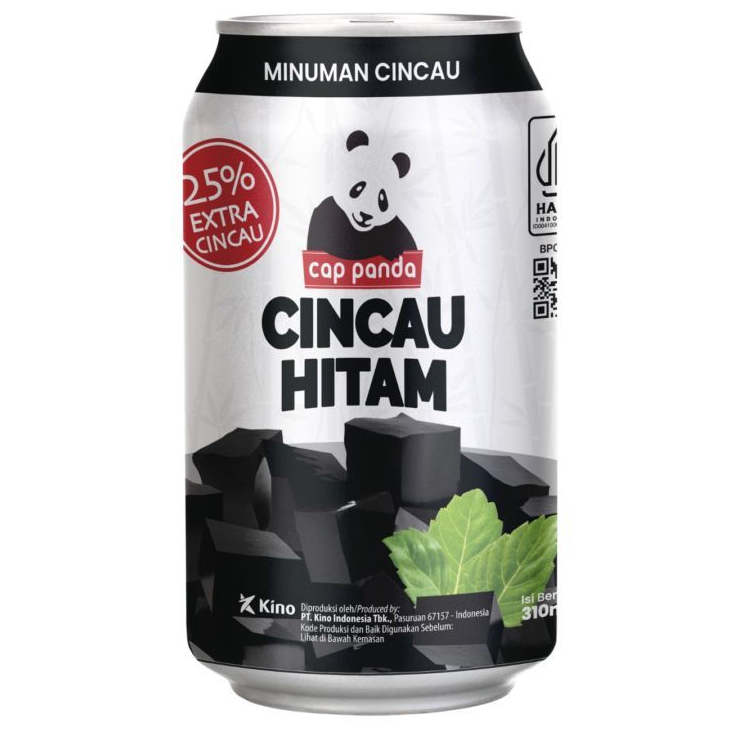 Minuman Cincau Hitam Cap Panda / Grass Jelly Kaleng 310 ML