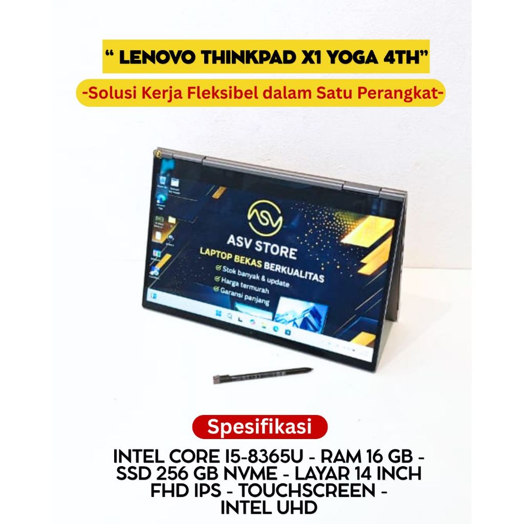 LENOVO THINKPAD X1 YOGA 4TH CORE I7 I5 8365U RAM 16GB SSD 256 TOUCHSCREEN LAPTOP 2 IN 1 CONVERTIBLE 
