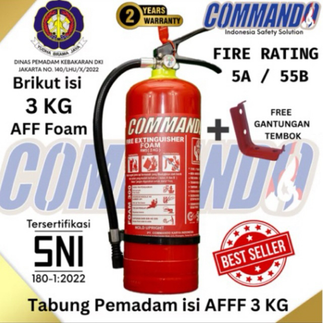 APAR SNI FOAM 3 KG COMMANDO / AFF FOAM 3 L / Komplit Set