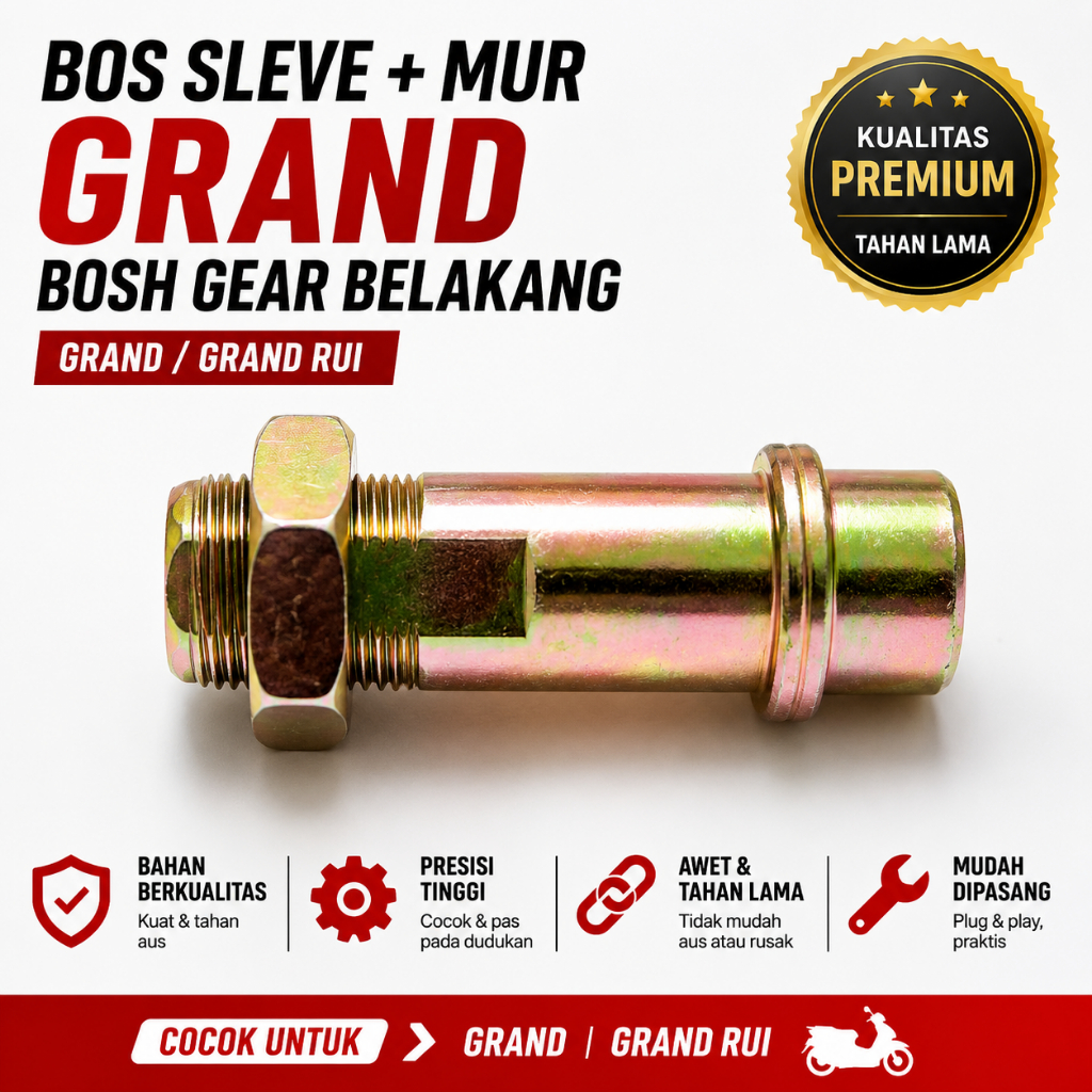 Bos Sleve Mur Gear Belakang Honda Grand Grand RUI Bosh Gear Belakang Set Mur