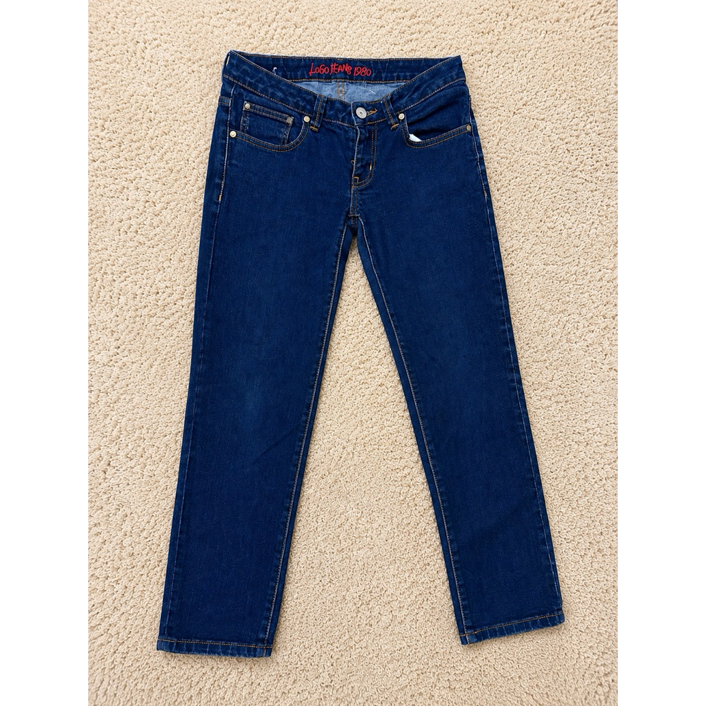 Logo Jeans 1980 Denim Biru Slim Fit Casual