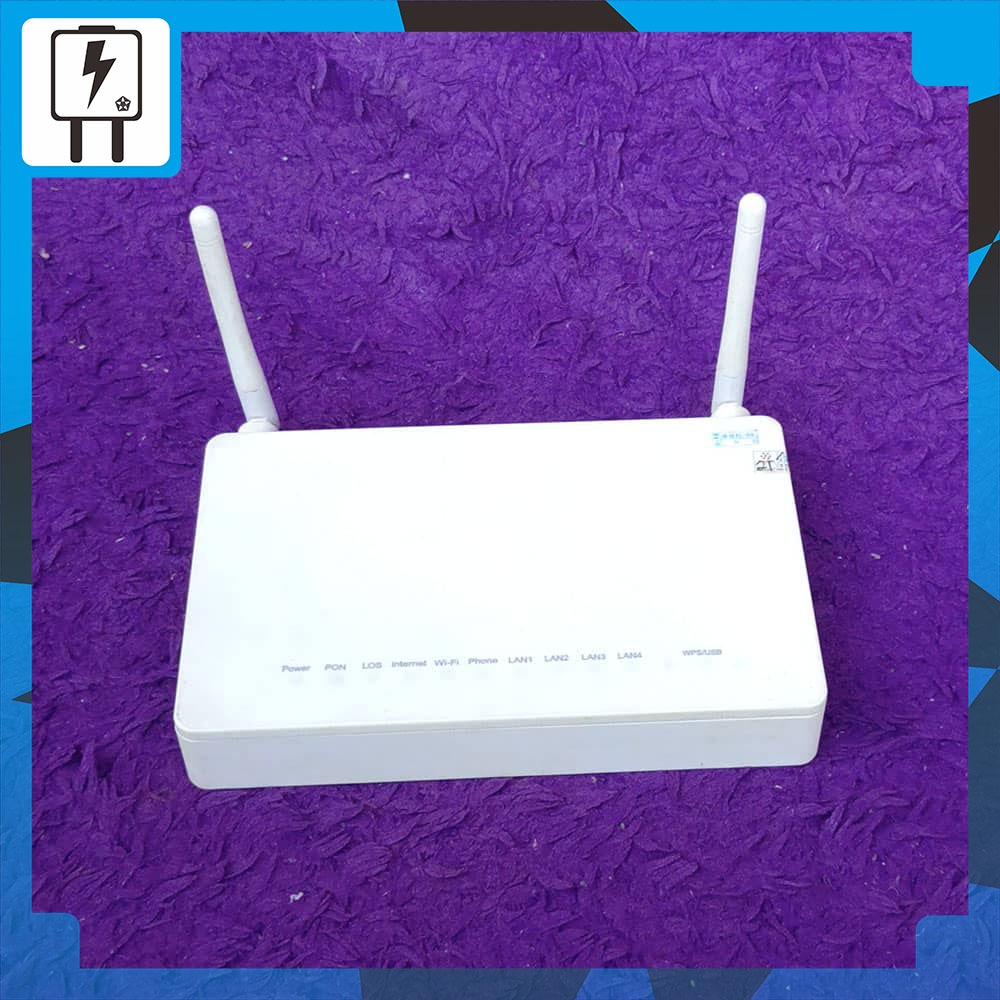 Router ONT EPON ZTE F477V2 ONU Modem Wifi Range Extender Repeater Port Fiber Optik Biru