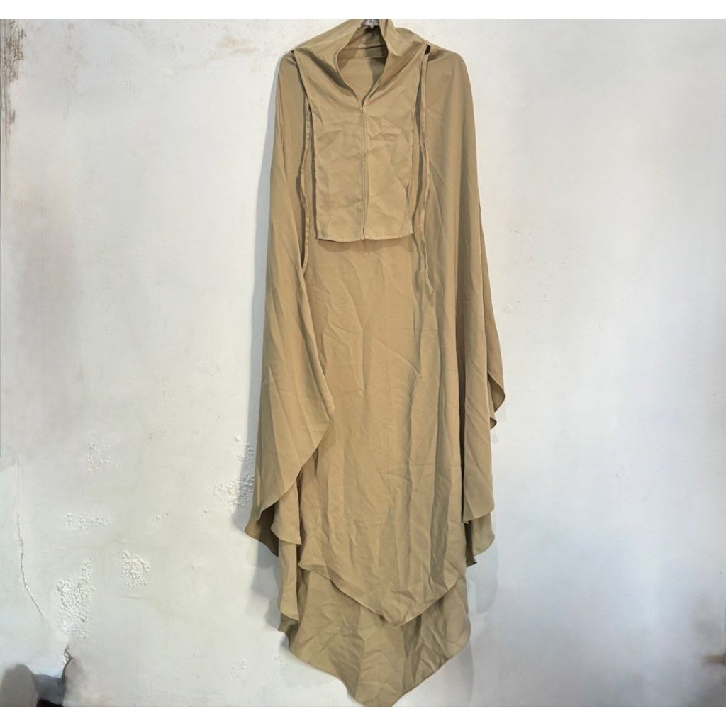 (bisa SPLIT PAYMENT) PL SIDRA Setelan French Khimar Cadar FK Bahan Mina Anti UV Abaya Hijab Jilbab M