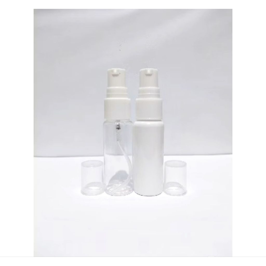 Botol Pump 20ml Natural | Botol Spray Pump Putih 20ml