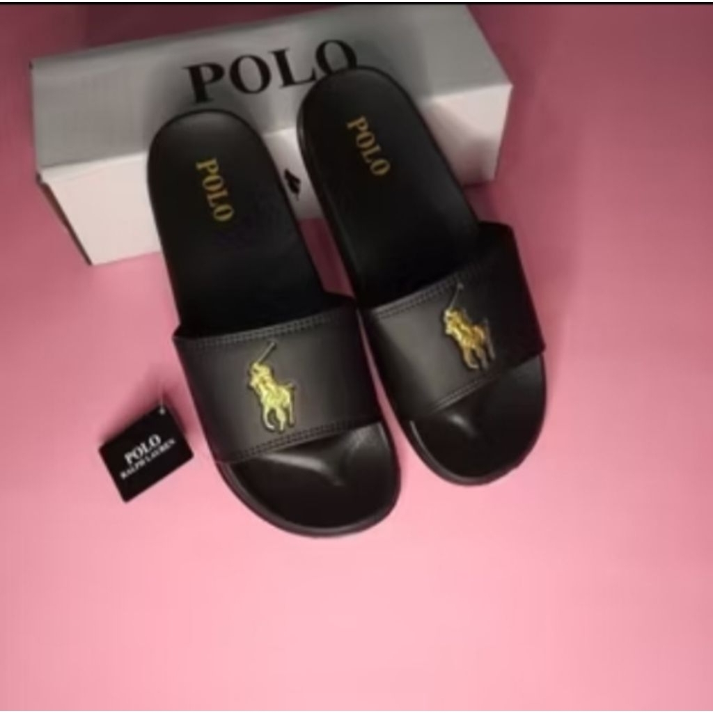 Sandal Slide Slip On Pria Wanita Polo | Sandal Slop Polo | Sandal Polo