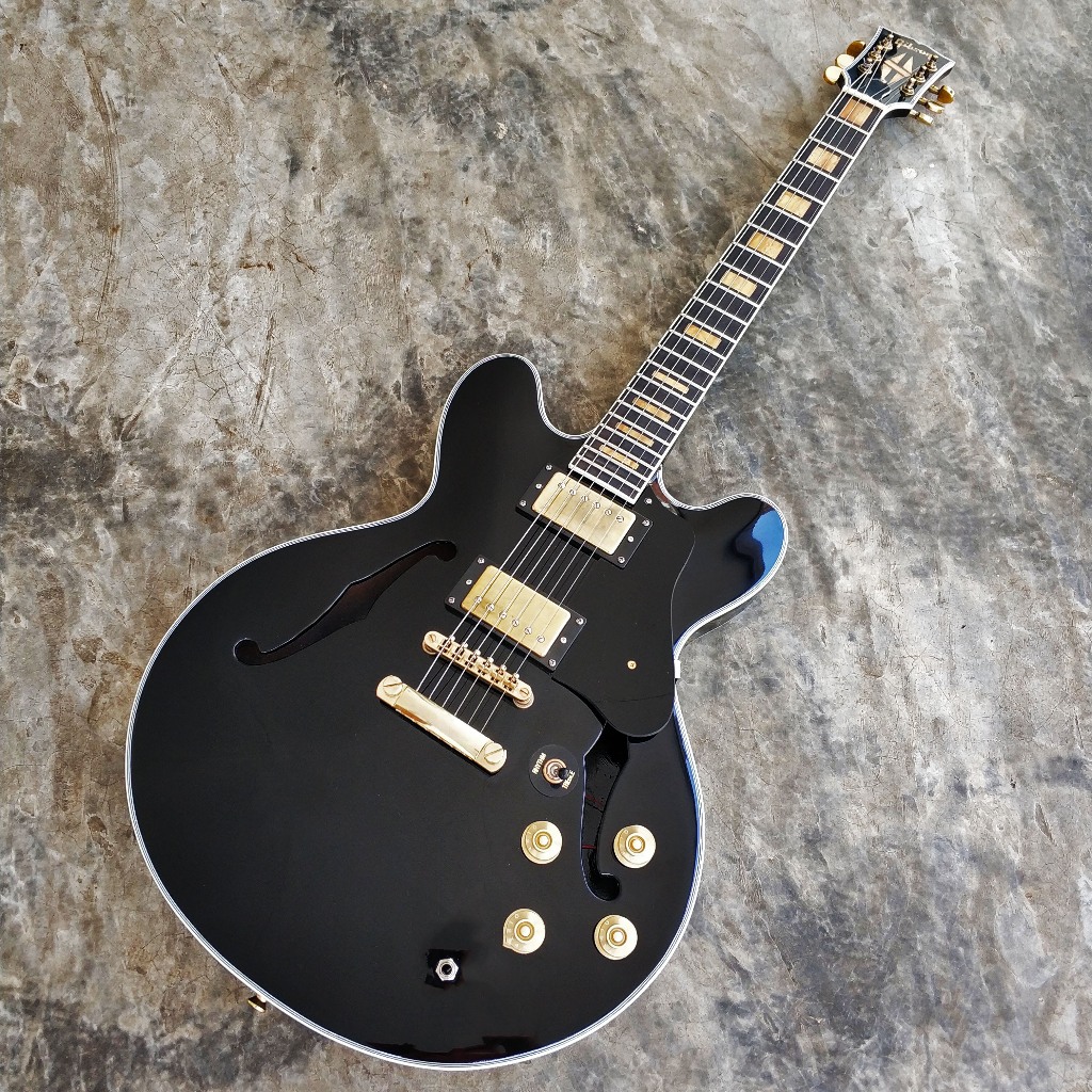 Gitar Elektrik Custom Gibson ES 335 Black Beauty Semi Hollowbody Standart