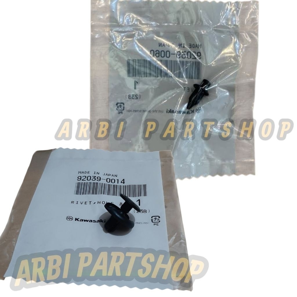 Rivet Klip Clip Bodi Besar Kecil Fairing ZX25R ZX25RR Original Kawasaki 92039-0014 92039-0060