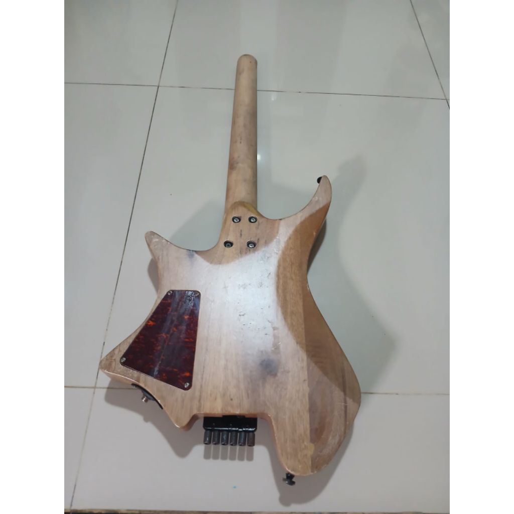 GITAR HEADLESS PABRIKAN TREMOLO FIX BRIDGE KAYU KECE