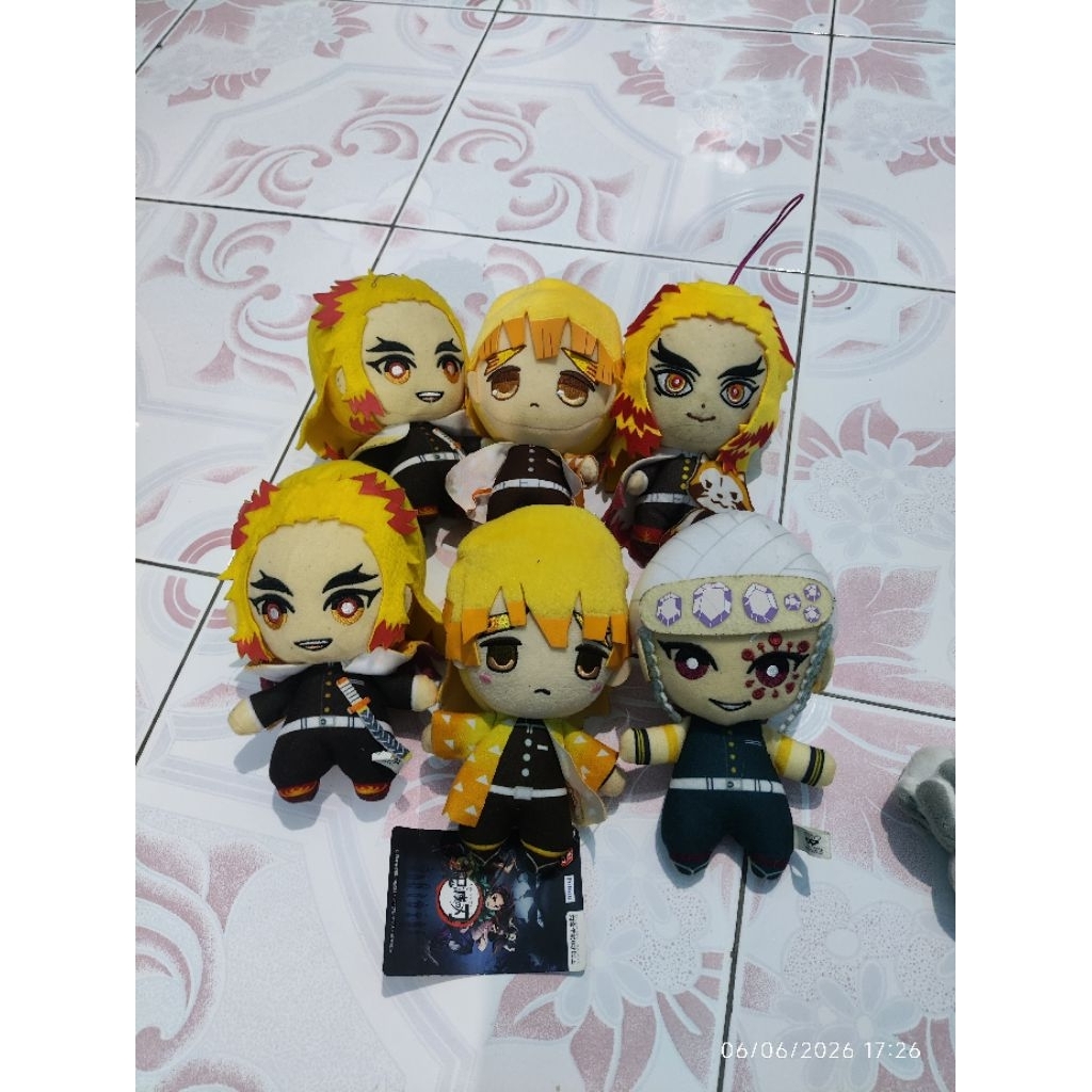 Harga satuan Kimetsu no yaiba plushie doll rengoku zenitsu tengen ori