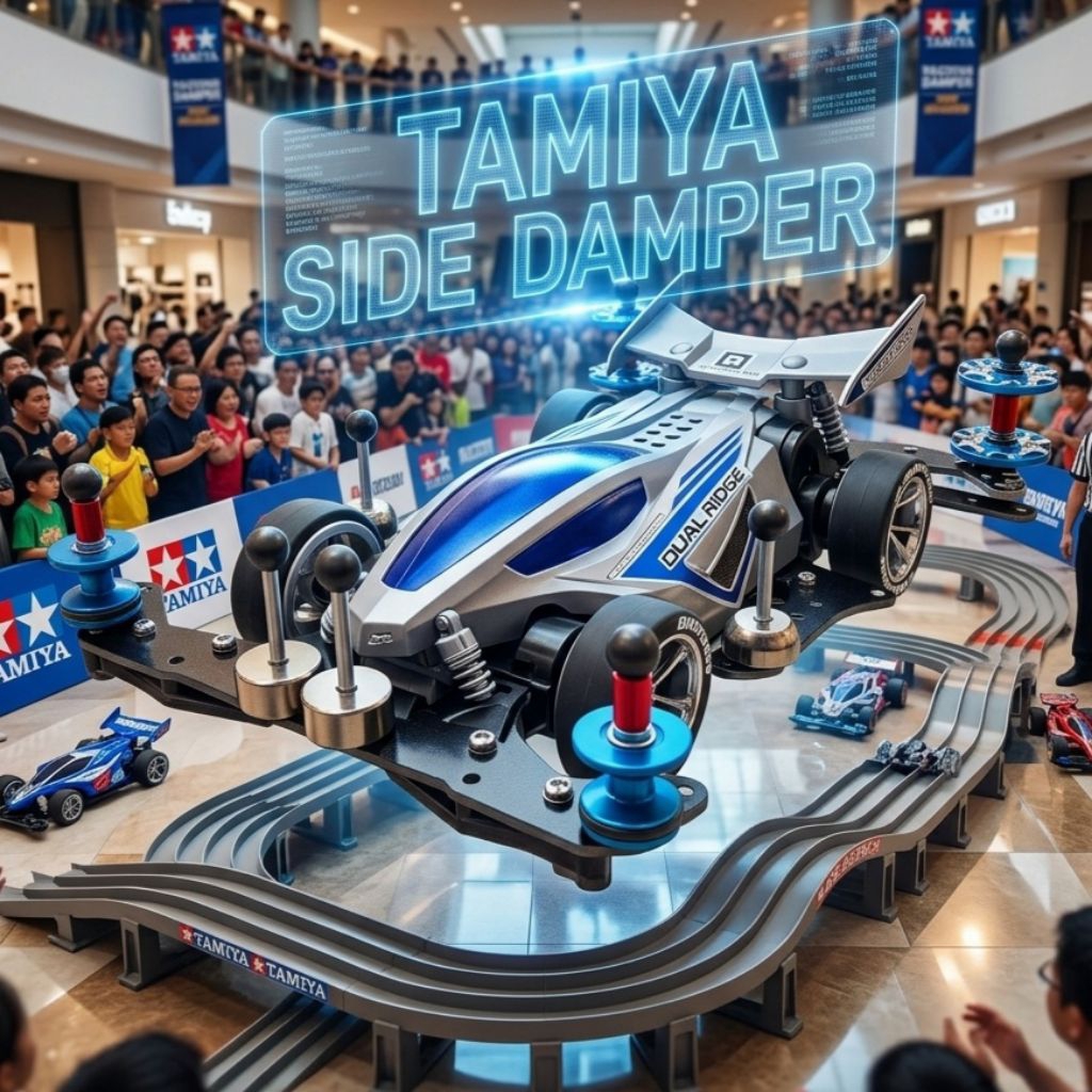Tamiya Side Damper DUAL RIDGE Jr mini 4wd side damper Modifikasi STO 50 ORI Casis VZ bonus dinamo hi