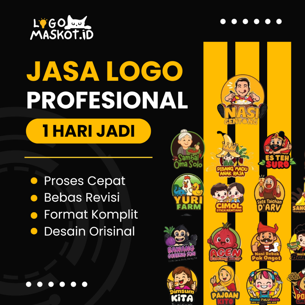 Jasa Desain Logo Semua Design Olshop Makanan Fashion Usaha Toko Premium