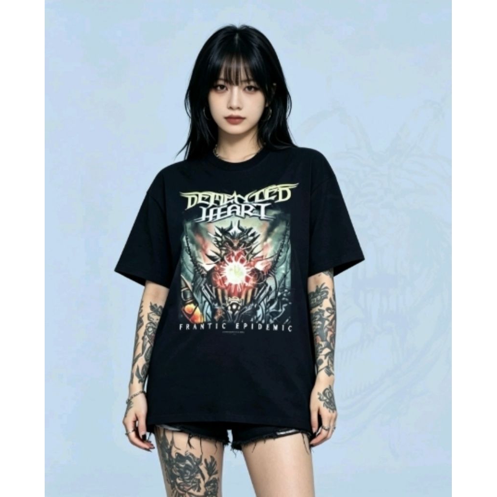 DEMENTED HEART - FRANTIC EPIDEMIC - TSHIRT BAND METAL ORIGINAL