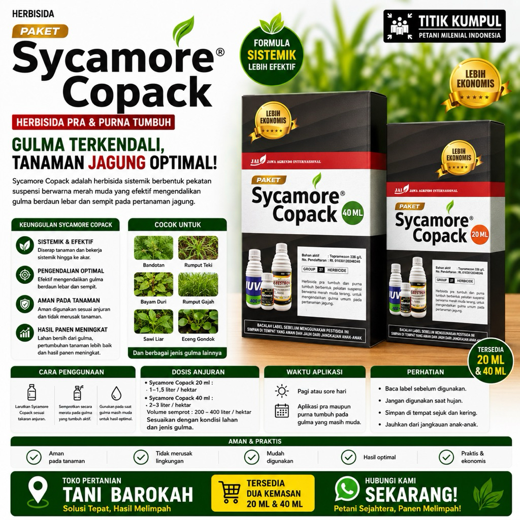 Paket Herbisida SYCAMORE COPACK 20 ml, 40 ml