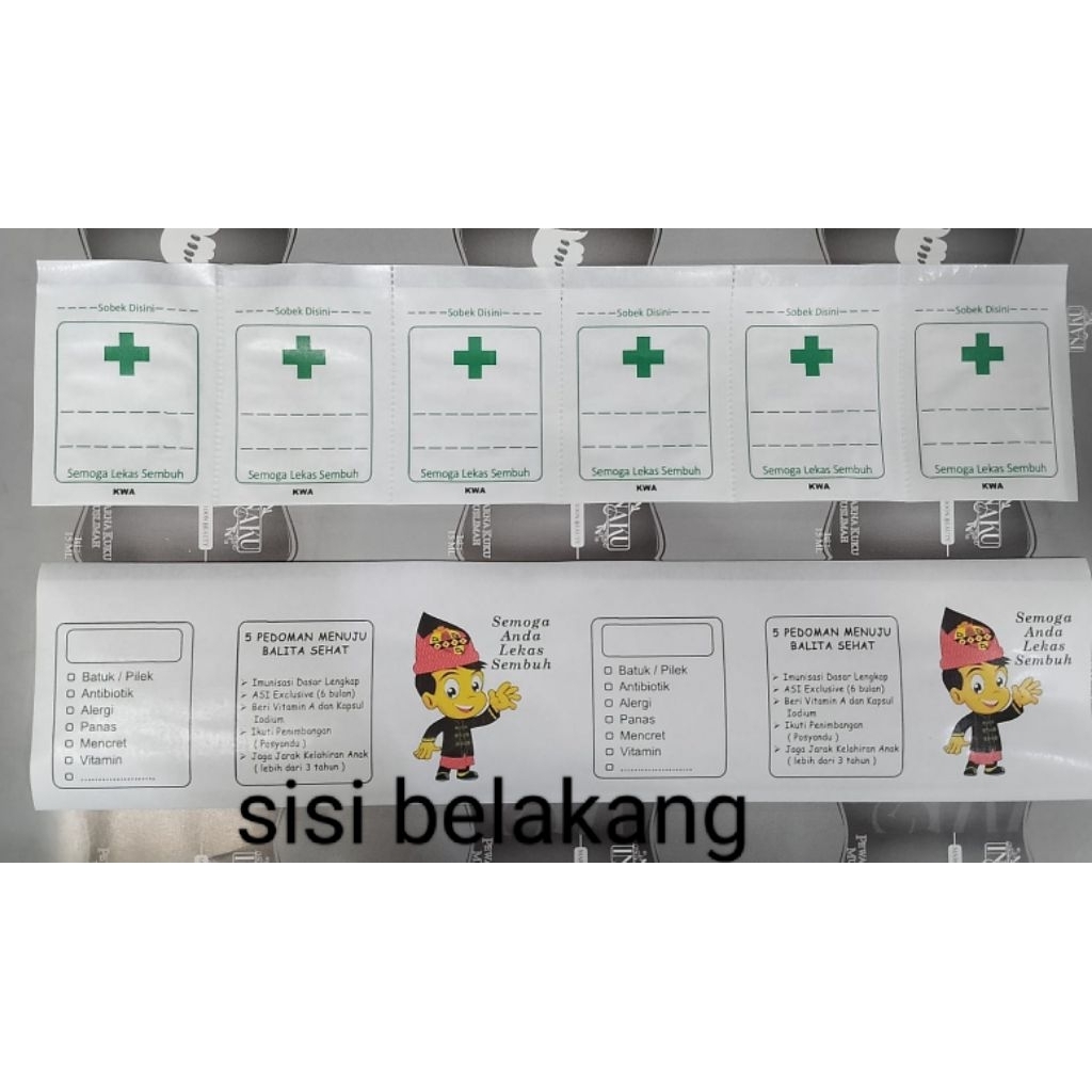 kantong puyer pres / kertas puyer pres / perkamen puyer / bungkus puyer