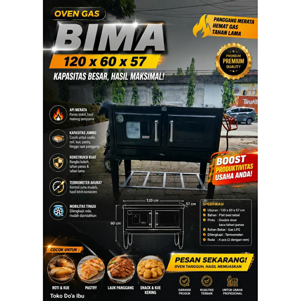 OVEN GAS BIMA TYPE 12060