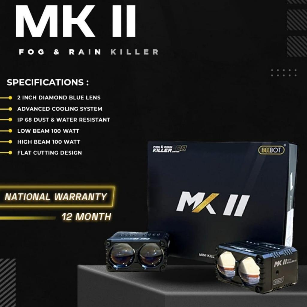 Mini Laser Motor Dan Mobil Beebot Mk2 Hi Low Beam Per Sett 100 Watt  Garansi 1 Tahun Pilihan Warna L