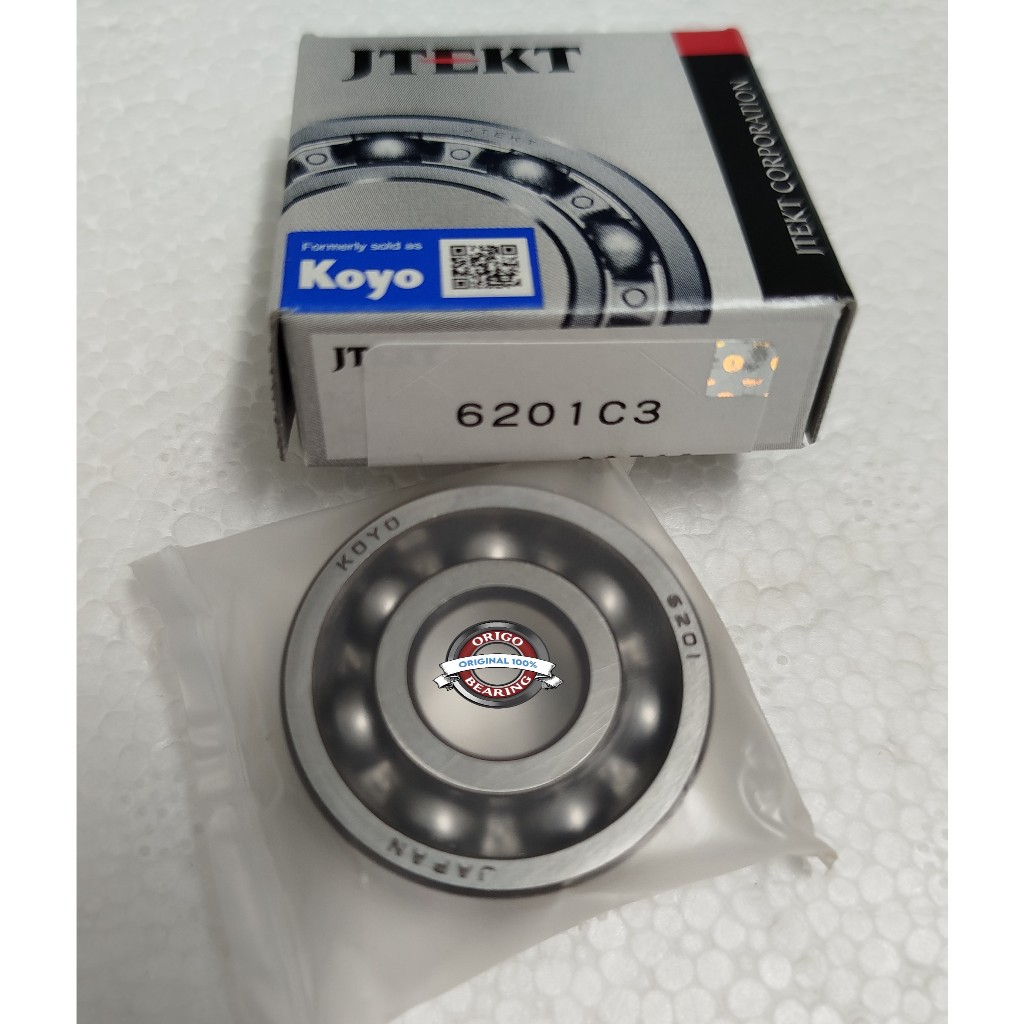 Bearing 6201 KOYO 6201C3 Open Laher KOYO 6201C3 (ID 12mm, OD 32mm, T 10mm) Bearing KOYO 6201C3 KOYO 