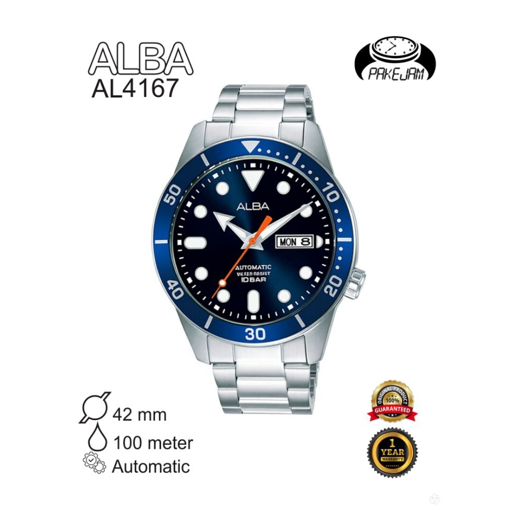 ALBA Jam Tangan Pria Automatic AL4167X1 Blue