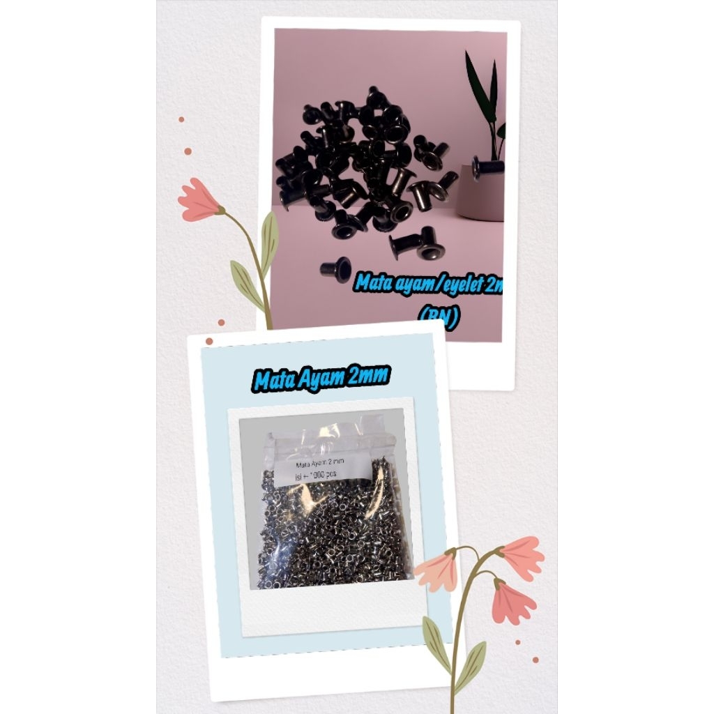 Mata ayam, Eyelet 2mm isi +- 830 pcs
