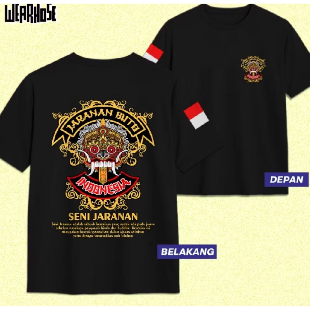 Kaos Distro Jaranan Buto Seni Jaranan T-shirt/unisex