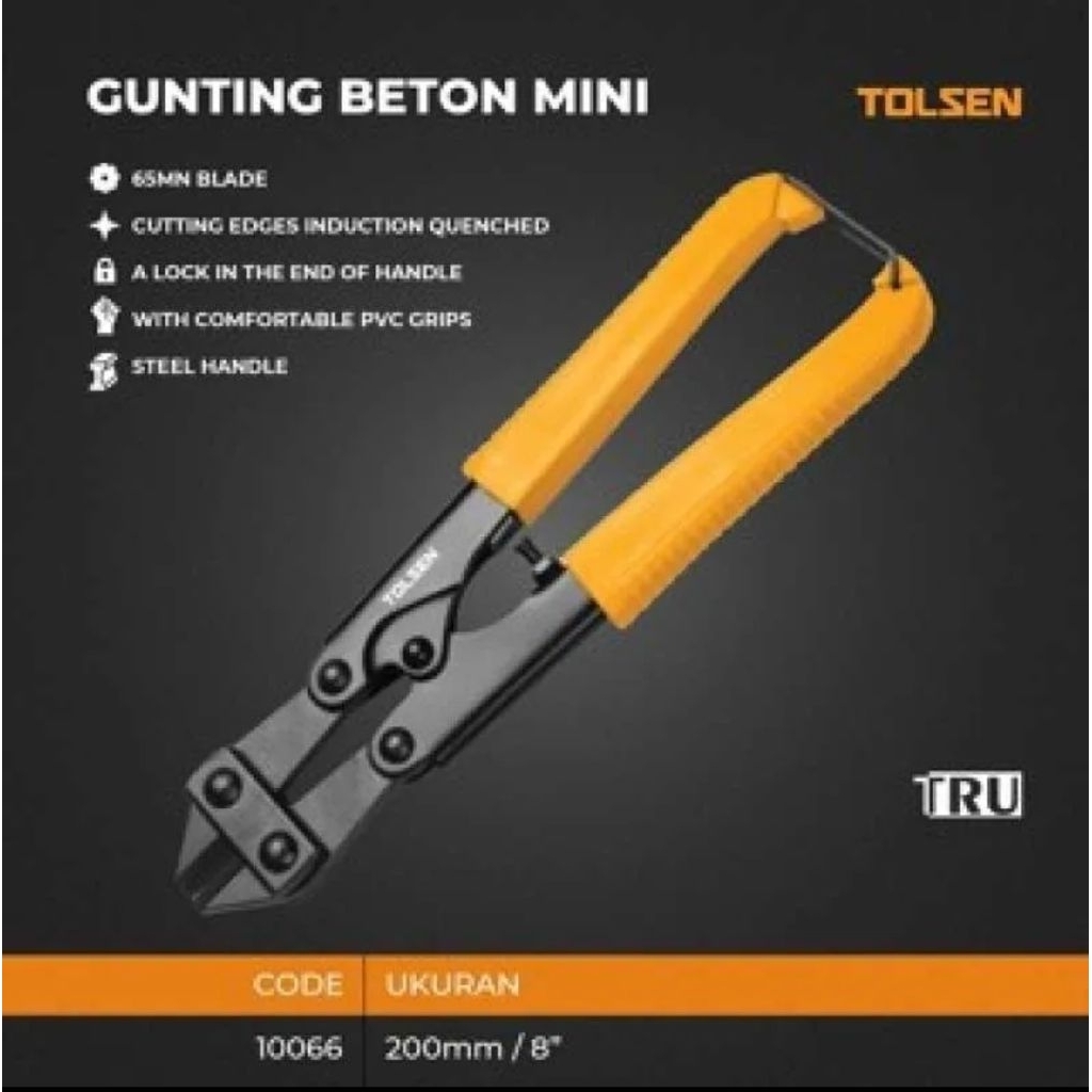 Gunting beton Mini 8 Inch TOLSEN 10066/Mini Bolt Cutter 8" TOLSEN ORIGINAL