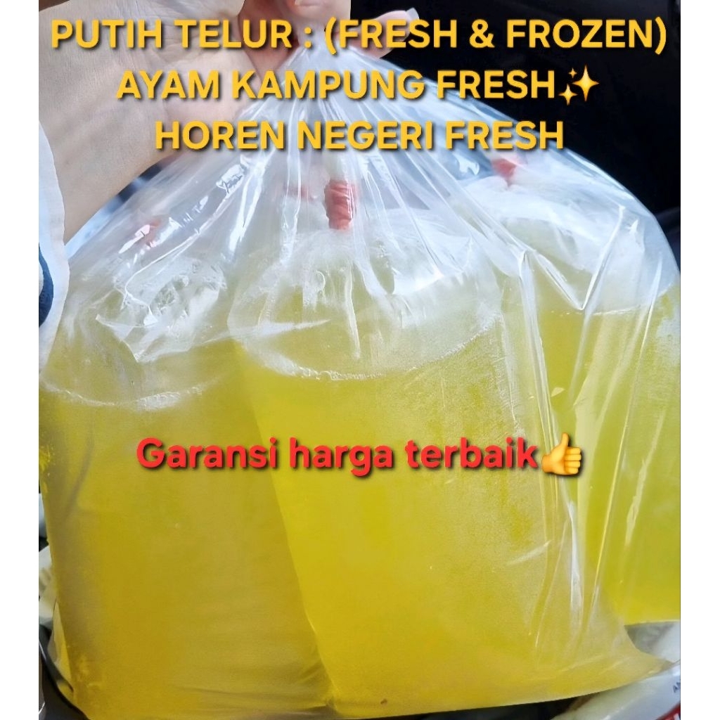 (KIRIM sore) Putih Telur Ayam Kampung