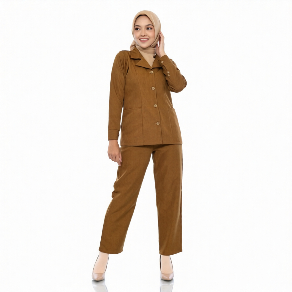 Baju Dinas Pns Wanita Seragam PNS Pemda Wanita Setelan Celana Khaki Tua Khaki Muda Pemda Wanita