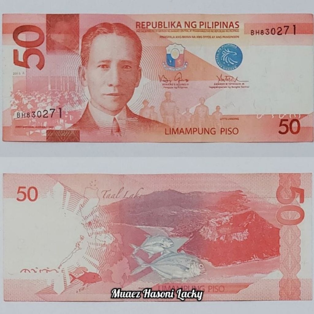 Uang Kuno Filipina 50peso VF untuk Mahar dan koleksi Numismatik