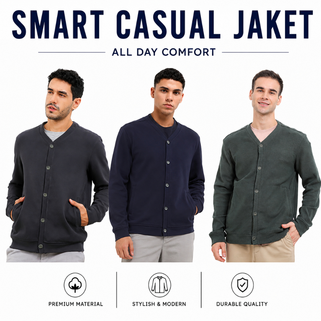 Jaket Slim Fit Pria Andrew Smith
