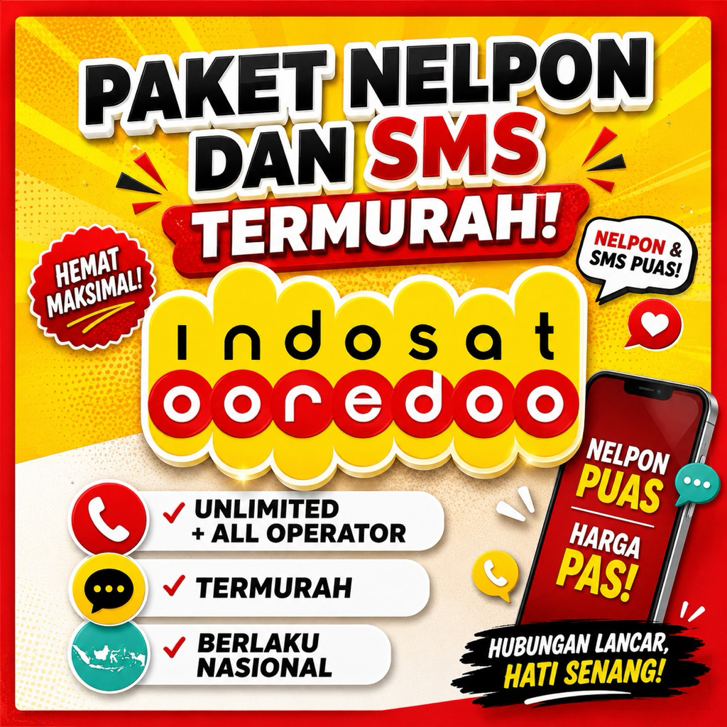 PAKET NELPON DAN SMS INDOSAT IM3 TERMURAH PROSES CEPAT ALL OPERATOR UNLIMITED