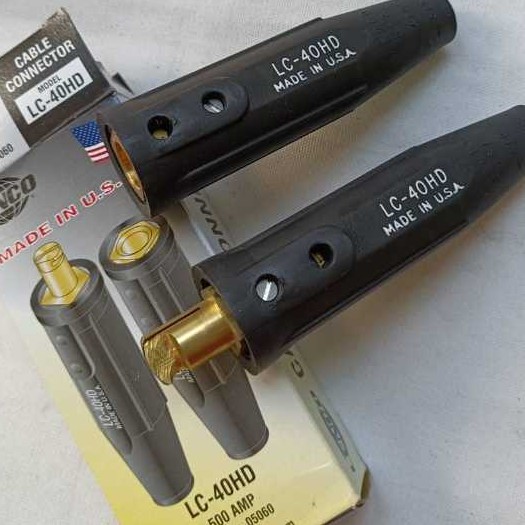LENCO LC-40HD 500A Cable Connector Set 05060 LENCO LC40HD 500-A Kabel Konektor Male Female (1 set = 