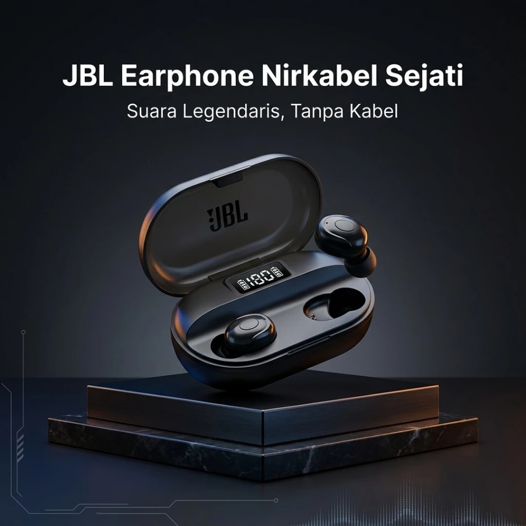 Headset Bluetooth ORI JBL Wave T2 True Wireless - Headset JBL Semua Perangkat