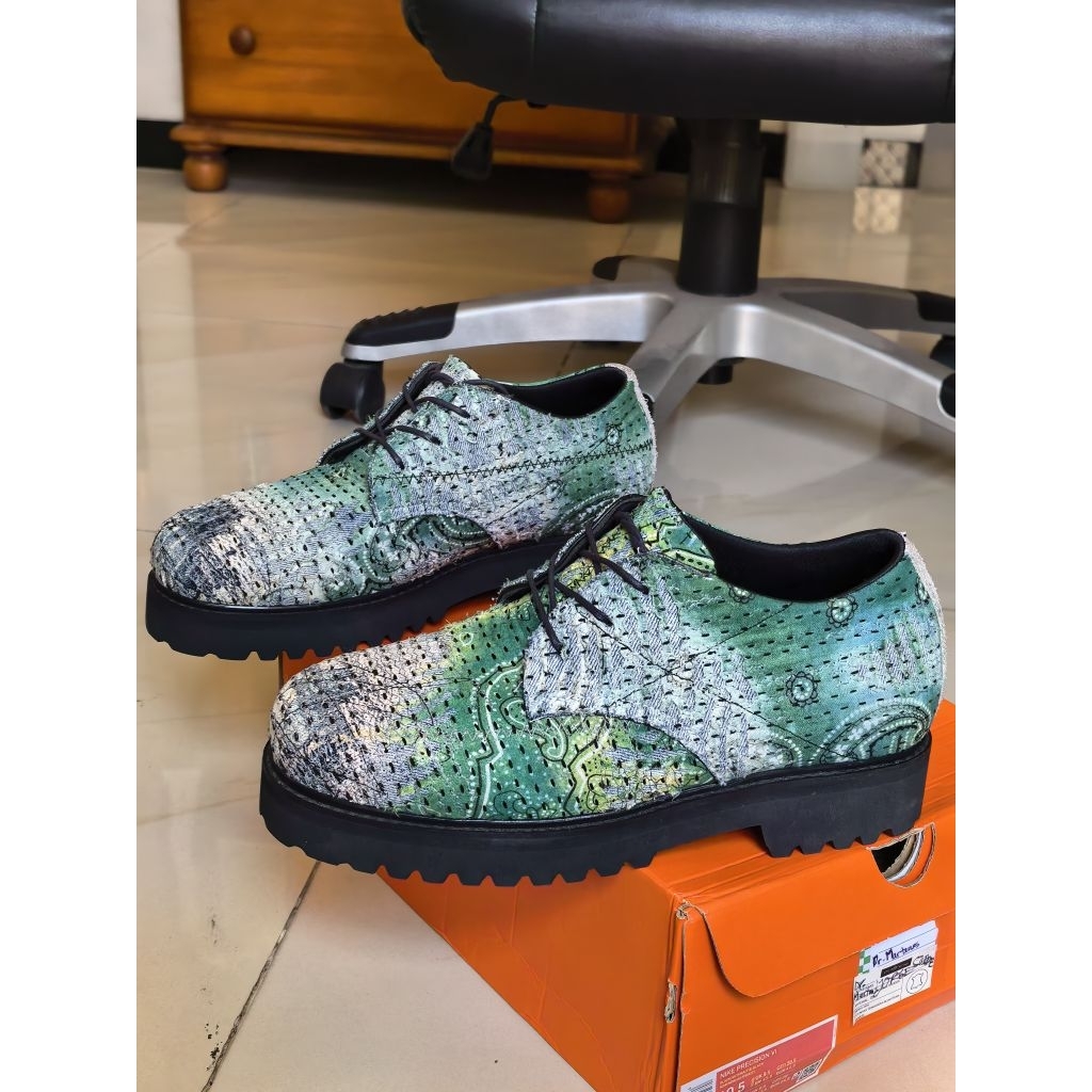 Sepatu Denim Boro Sashiko Derby Oxford Blcoo X Nappa Milano
