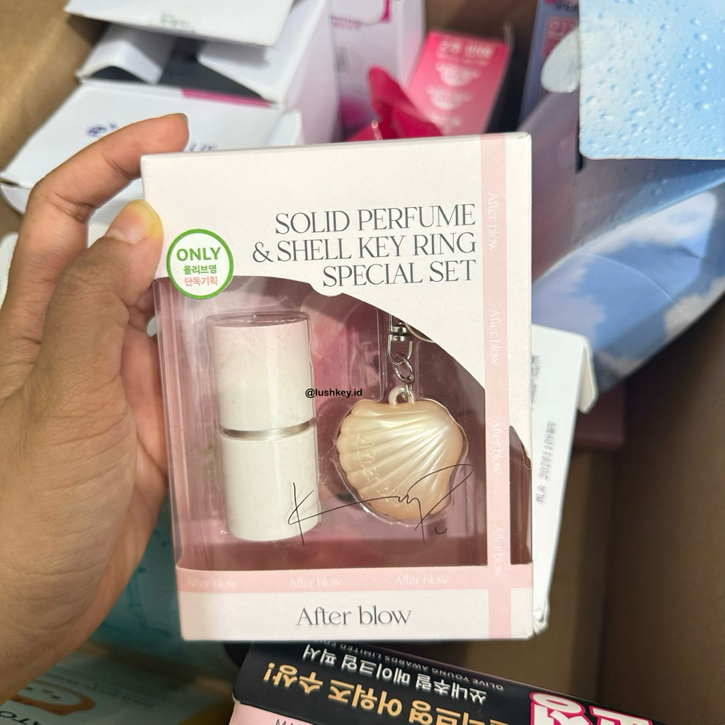 [READY] AFTER BLOW Solid Perfume & Shell Keyring Special Set
