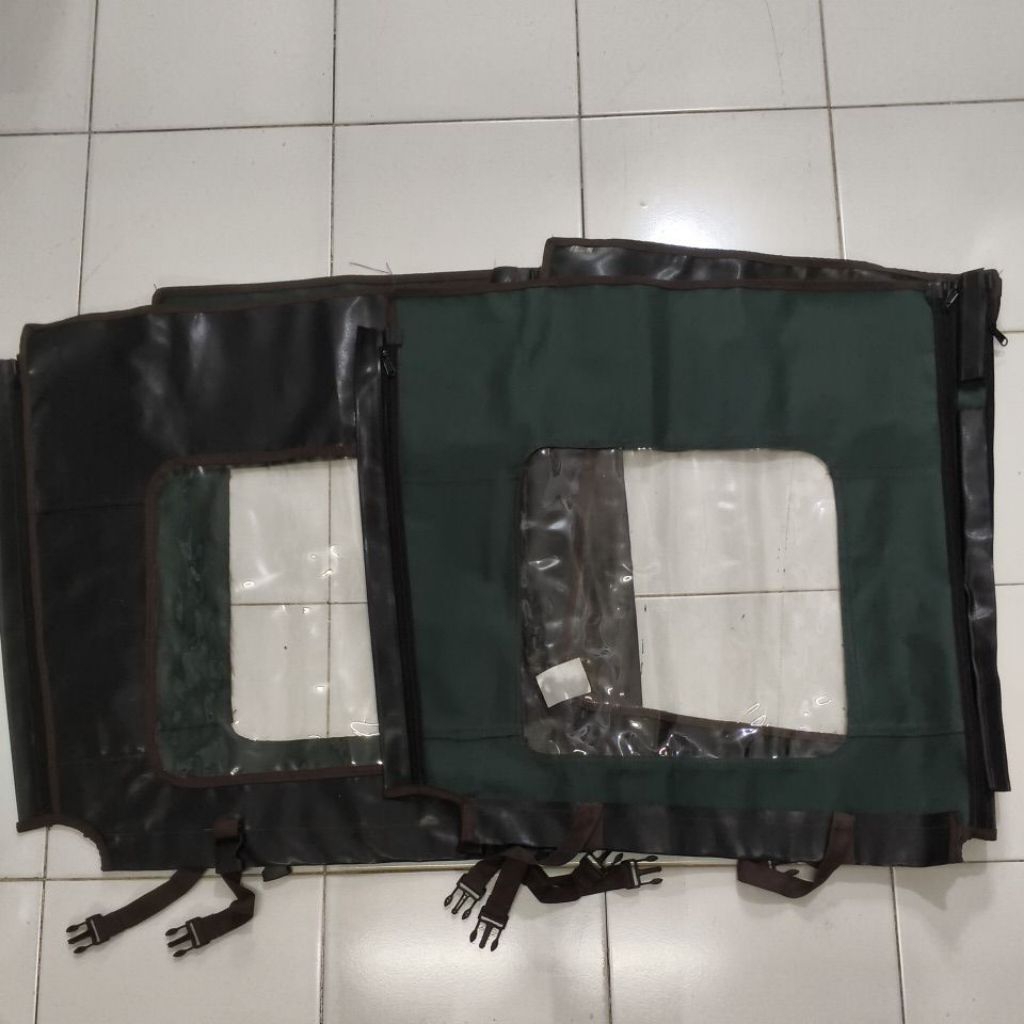 JENDELA TERPAL SAMPING TVS KING BAJAJ BIRU PENUMPANG TVS KING BAJAJ RODA TIGA ORIGINAL