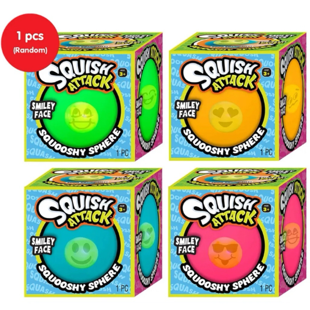 ByDesign Squish Attack Smiley Face Mainan Anak Squishy Assorted