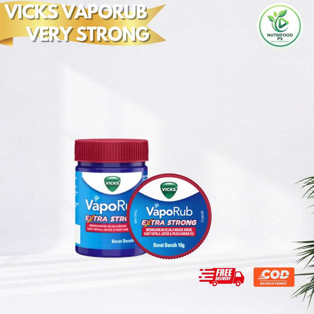 Vicks Vaporub Extra Strong - Balsem oles untuk mengobati batuk pilek nyeri pegal pegal