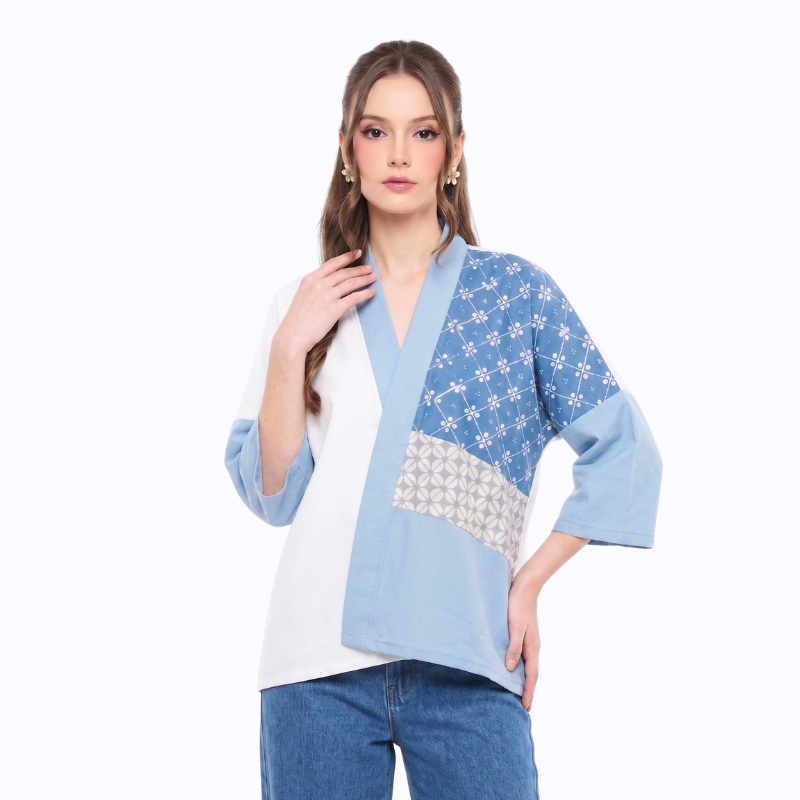 Blouse Batik Wanita - Atasan Batik - Bhatara Batik Amanda - Baju Batik Modern Lengan Panjang