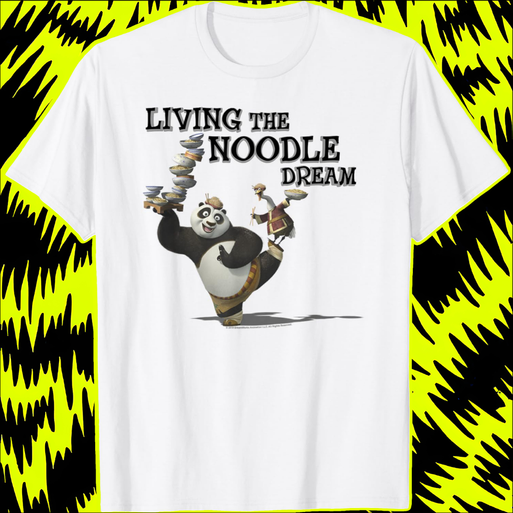 Makeyoushine X Generasi90 Kaos Kung Fu Panda Po And Mr. Ping Living The Noodle Dream T-Shirt – Baju 