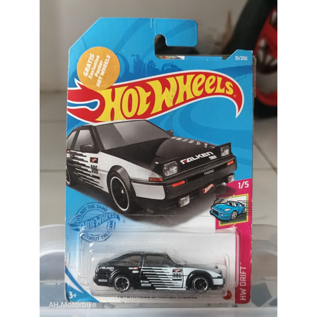 Hot wheels Toyota AE86 Sprinter Trueno Falken Hitam