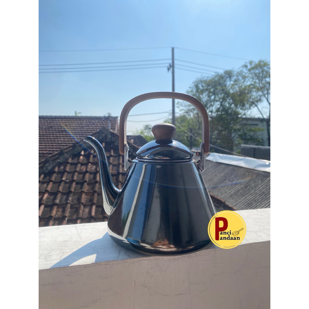 CERET ENAMEL 1,7Liter CHEFINA TEKO KOPI CERET KOPI TEH DRIP TEA KETLE