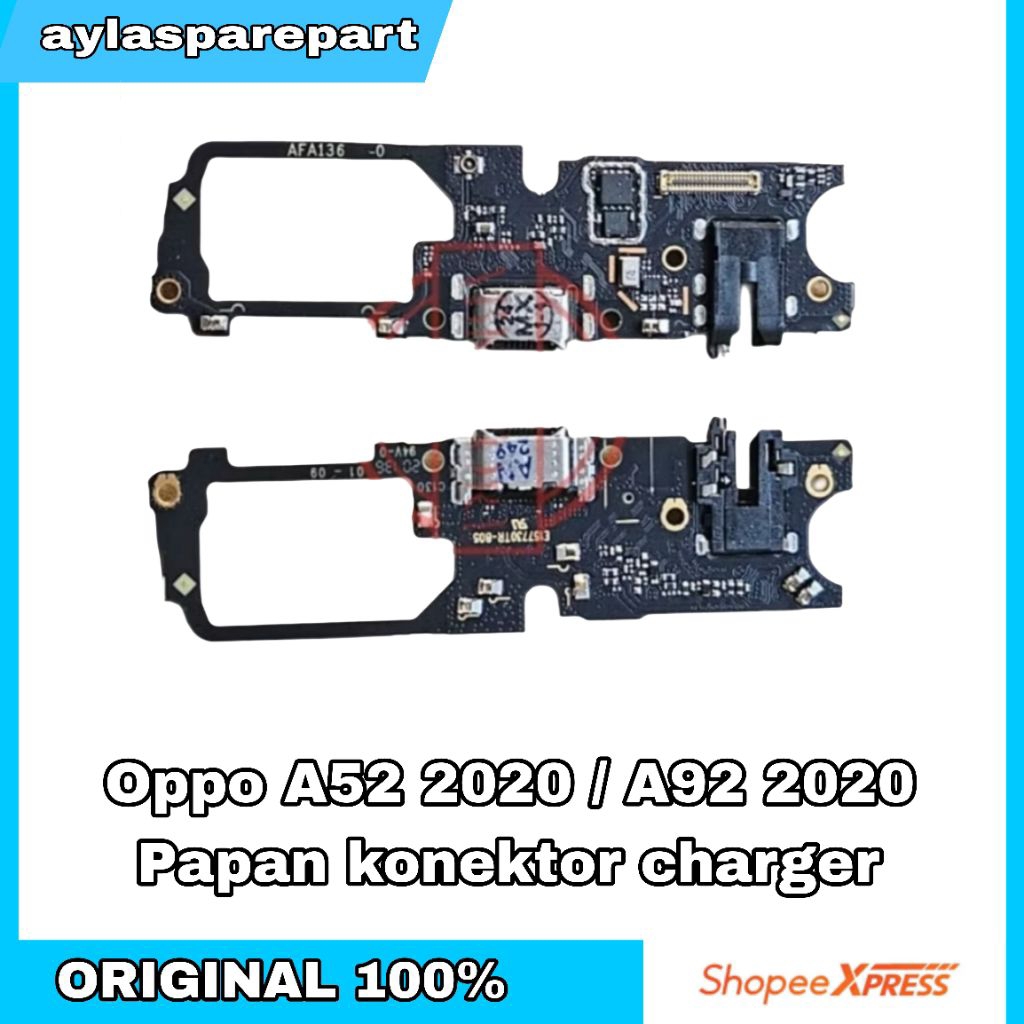 Flexible Papan Konektor Charger Cas Oppo A52 2020 Oppo A92 2020 Original + IC Fast Charging