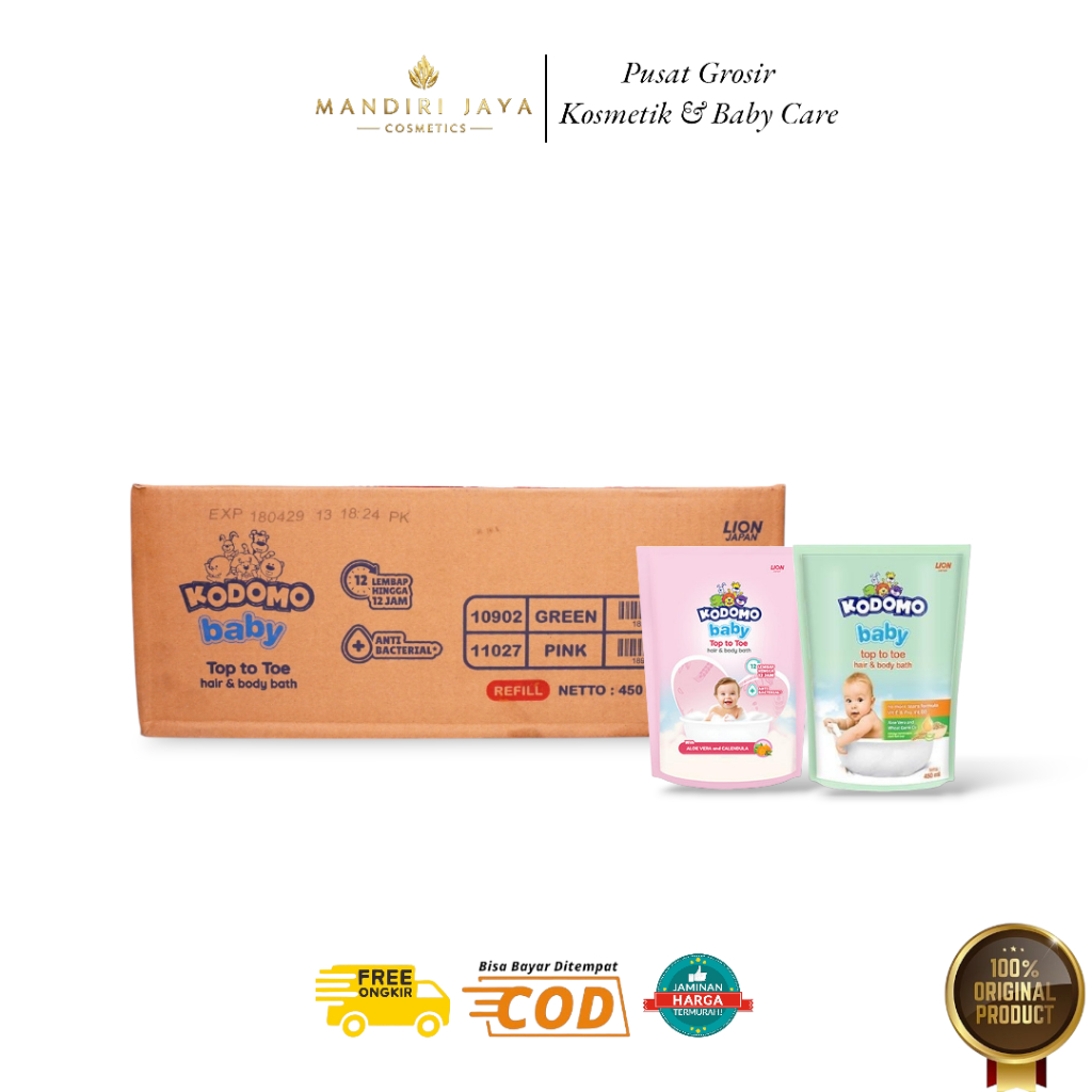 Grosir Kodomo Sabun Mandi Cair Anak 450ml x 12pc - Sabun Mandi Anak