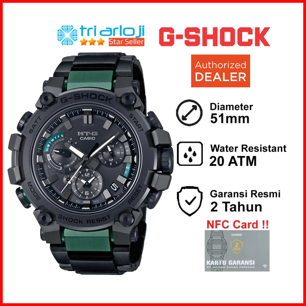 Casio G-SHOCK MTG-B3000BD-1A2DR Jam Tangan Pria GSHOCK MTGB3000 Steel MTG-B3000BD-1A2 MTG B3000BD 1A