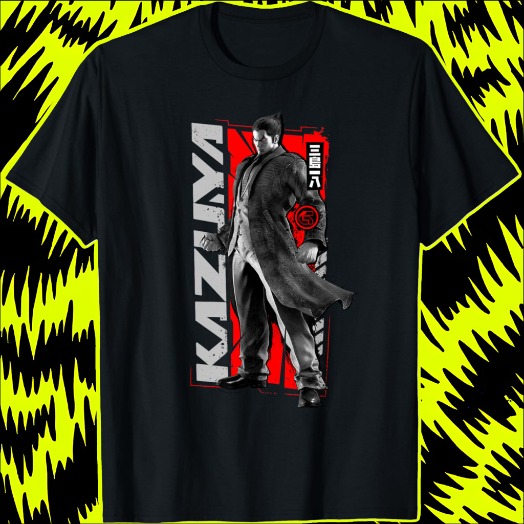 Makeyoushine X Generasi90 Kaos TEKKEN Kazuya T-Shirt – Baju Vintage 90s Retro Pria Wanita Unisex Cot