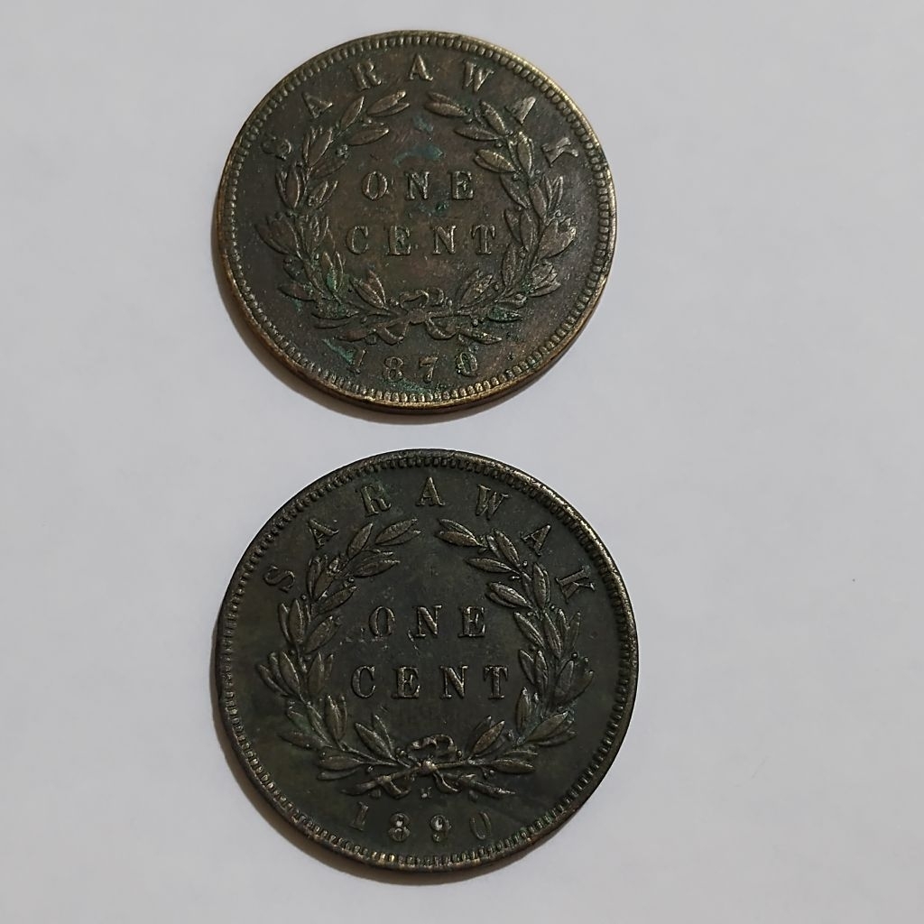 uang kuno koin Sarawak  1 Cent - Charles C. Brooke Rajah
