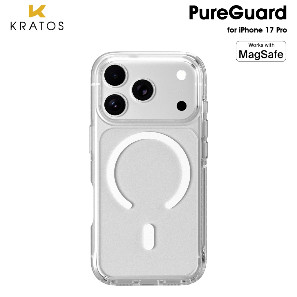 Casing iPhone 17 Pro Kratos PureGuard MagSafe Premium Slim Ultra Thin Case - Clear